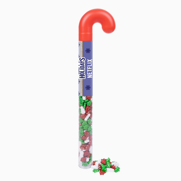 Holiday Candy Cane Tube with Frostys Forest Candies - Image 3