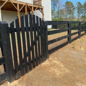 Black Ranch Rail Fence